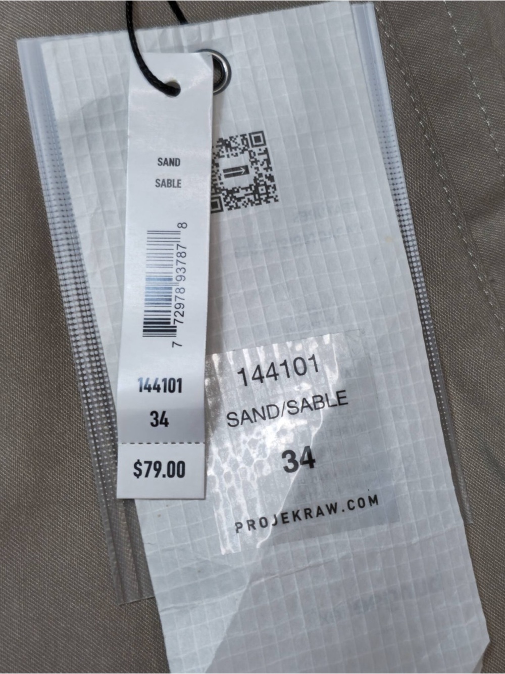 Men's Slim Straight Cargo Pants - Khaki - Picture 7 of 12